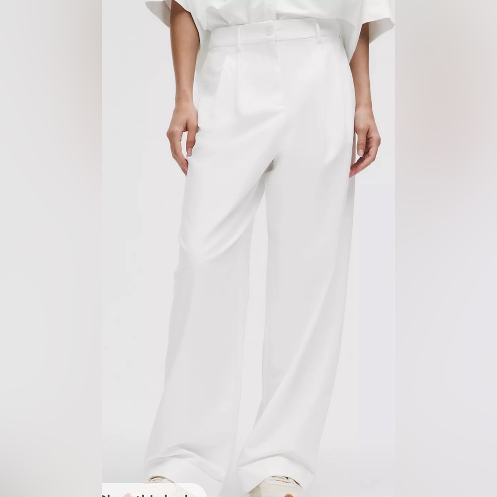 NWT Lululemon LuluLinen Trouser, White